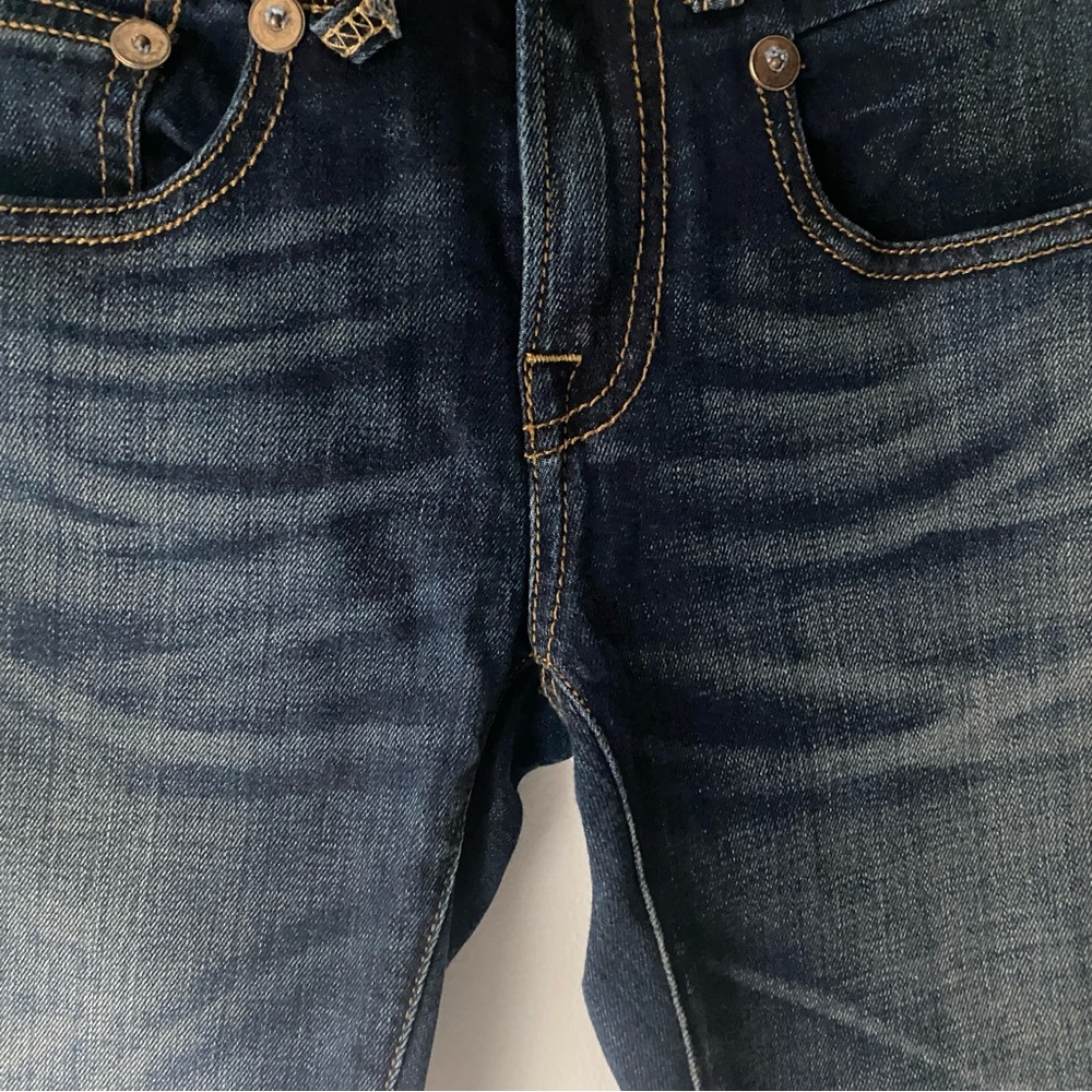 R13 Boy Skinny Mid Rise Dark Wash Jeans - 24 - Picture 7 of 13